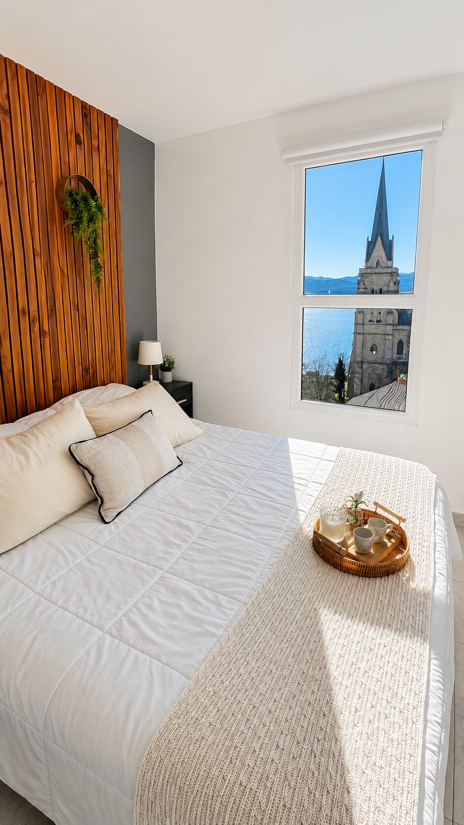 Departamento Catedral - habitación con vista a la Catedral
